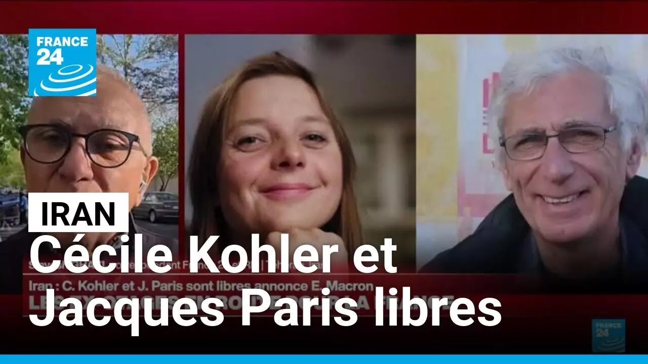 Iran : Cécile Kohler et Jacques Paris, libres, sont en route pour la France • FRANCE 24
