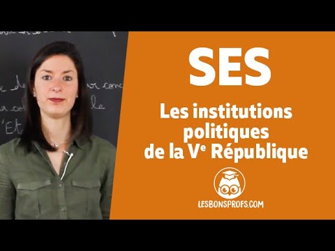 Les institutions politiques de la Ve République - SES - 2de - Les Bons Profs