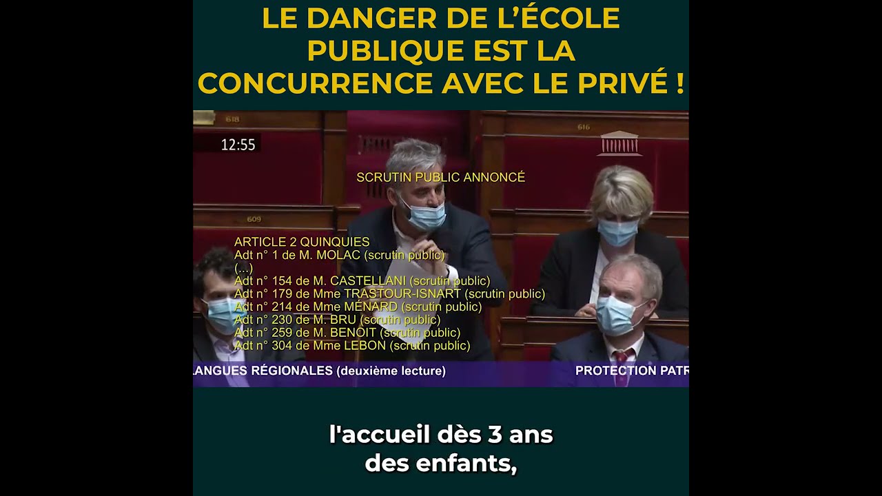 Le danger pour l'école publique est la concurrence avec le privé ! - Alexis Corbière