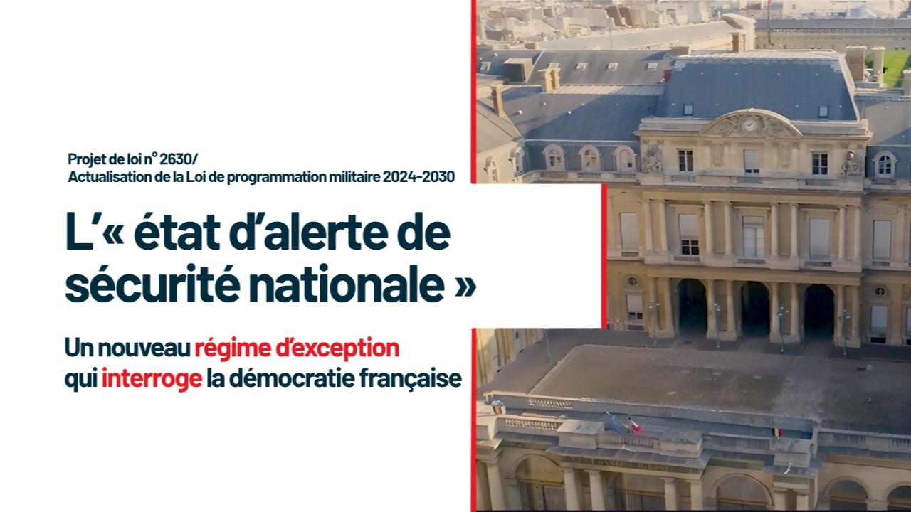 L’«état d’alerte de sécurité nationale» : un nouveau régime d’exception qui interroge la démocratie