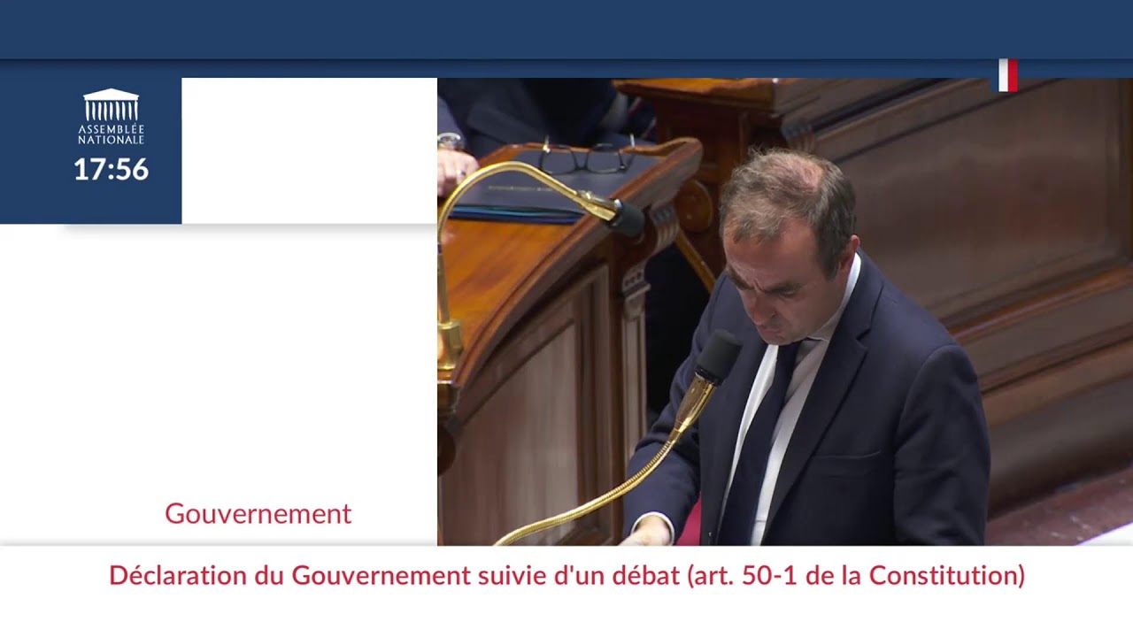 Déclaration du Premier ministre Lecornu à l'Assemblée Nationale et réactions des chefs de partis