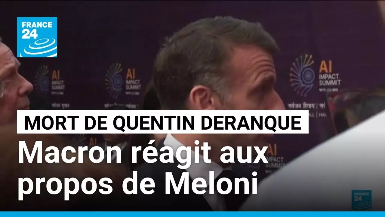 Passe d'armes entre Emmanuel Macron et Giorgia Meloni autour de la mort de Quentin Deranque
