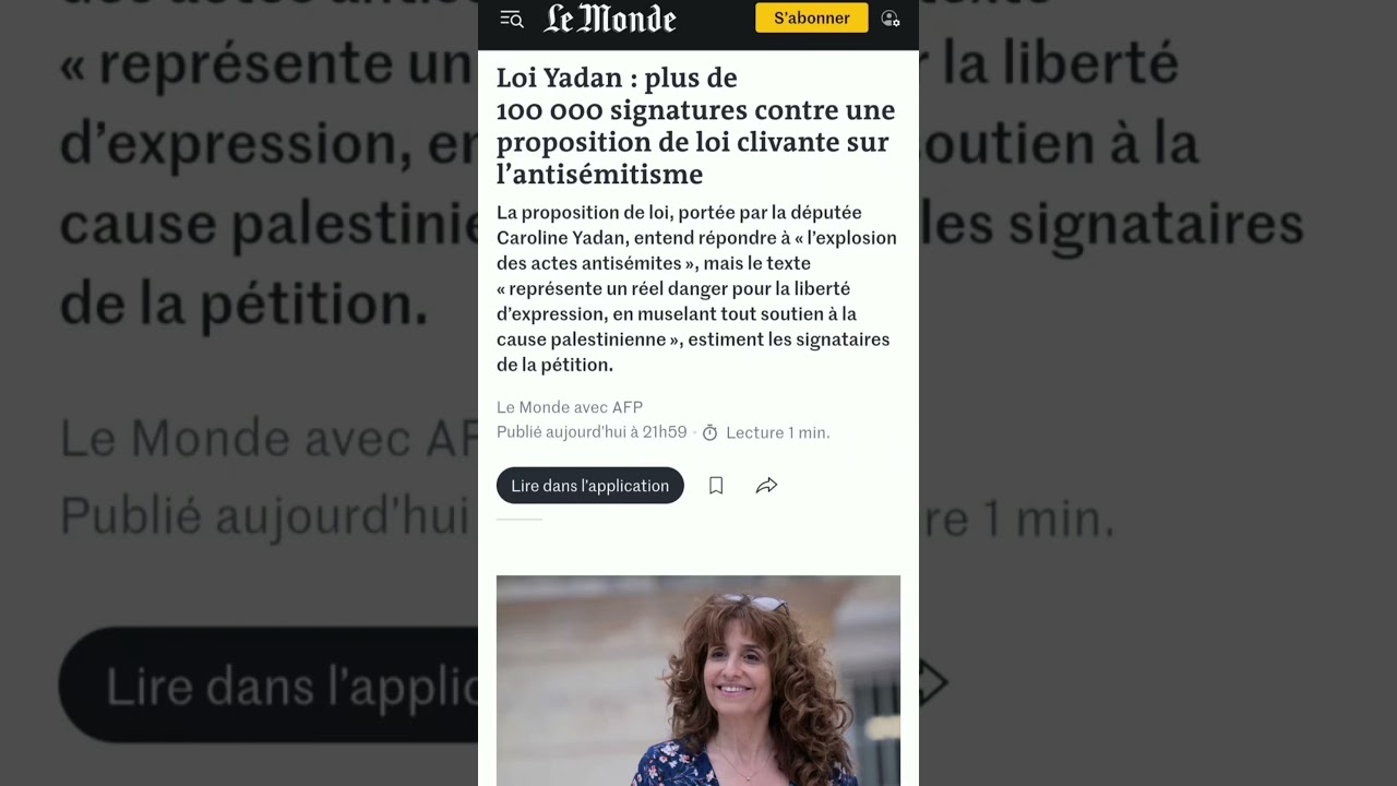 Non à la loi Yadan ! Déjà plus de 100.000 signatures pour cette pétition !
